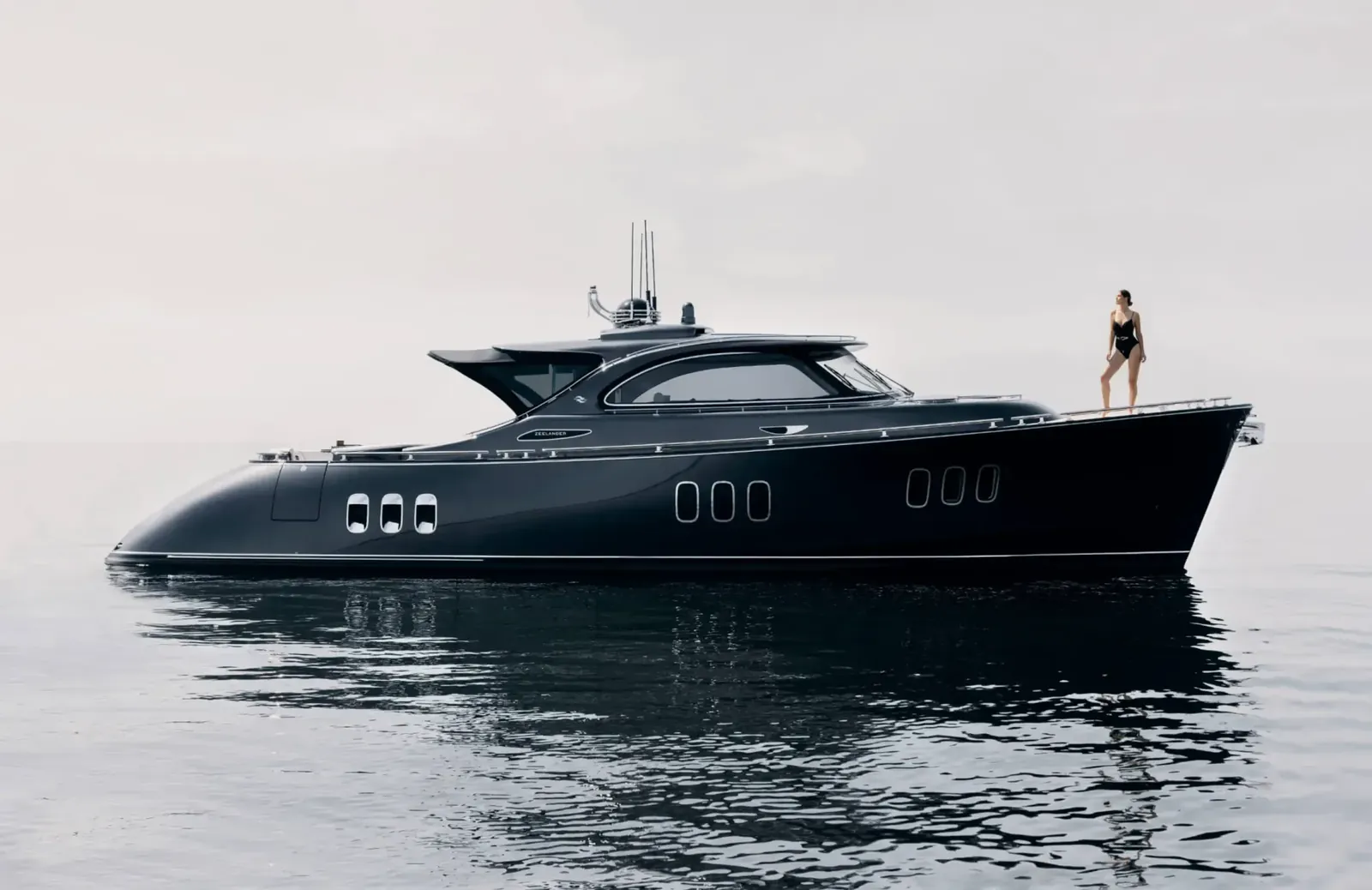 Zeelander 6 on a calm grey sea